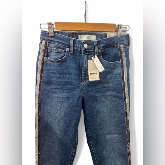 Moto TopShop Jamie High Waist Ankle Grazer Jeans NWT - Picture 2 of 11